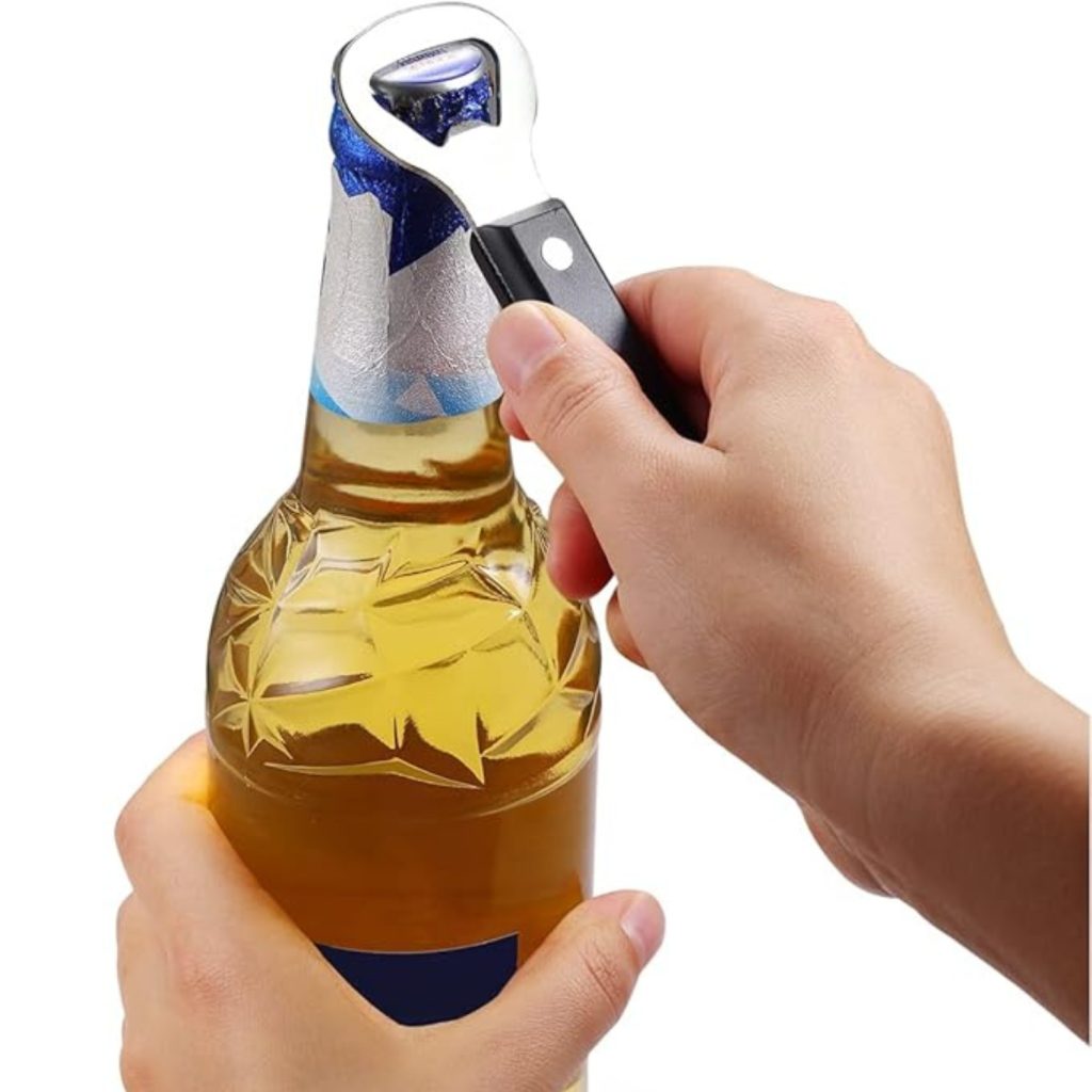 Multifunctional Bottle Opener with Stainless Steel Blade and Ergonomic Handl